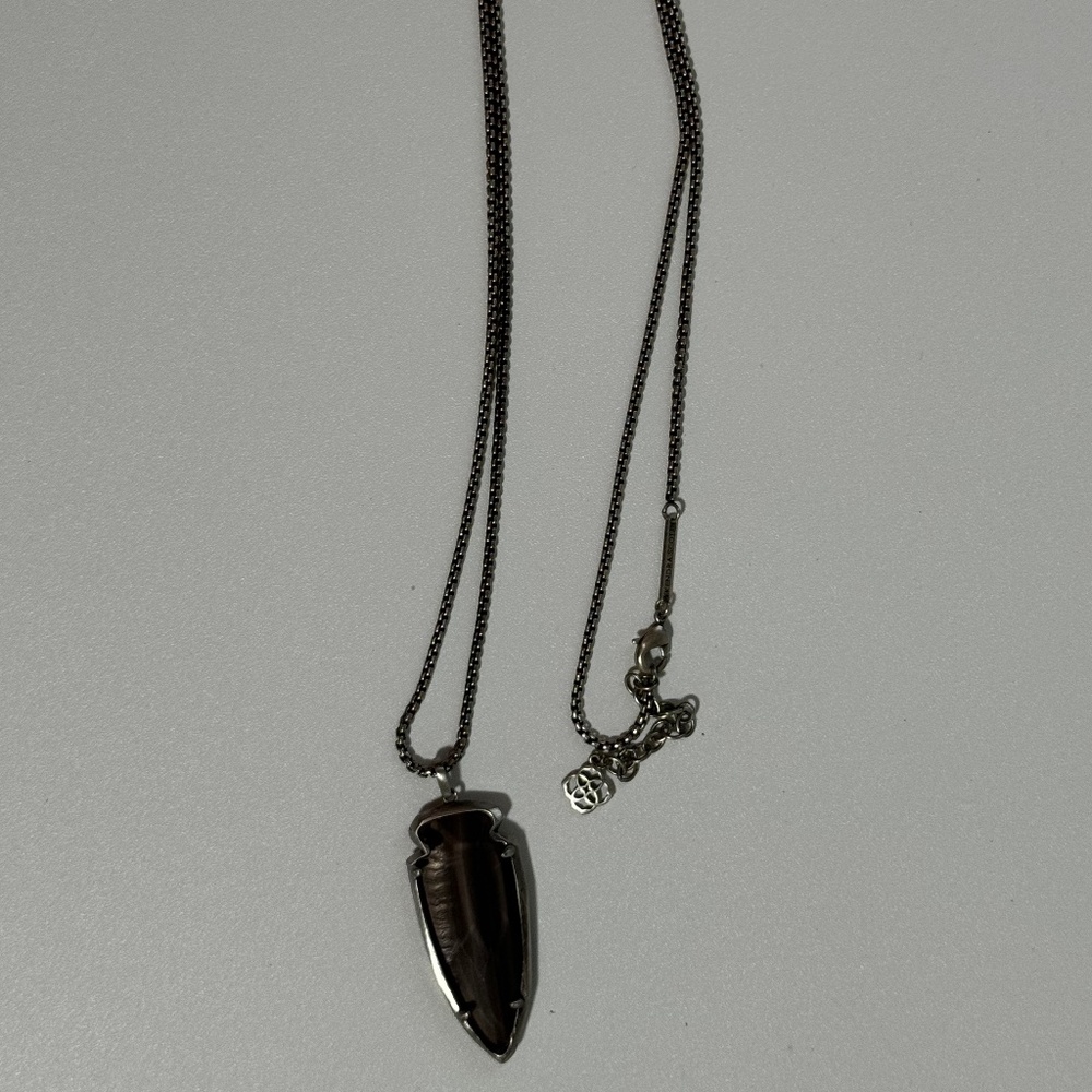 Kendra Scott Silver Slate Stone Necklace